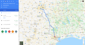 The travel from Globe Life Field, Arlington to Minute Maid Park, Houston